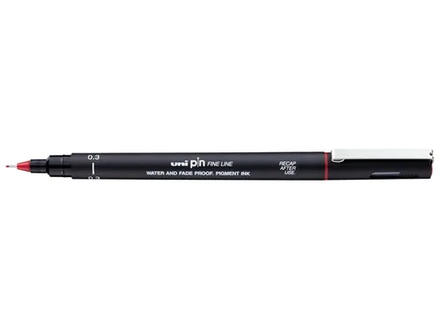 Fineliner Uni-ball Pin 0.3mm rood