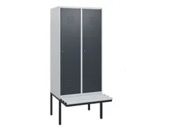 locker met bank,HxBxD 1950x800x815mm,2vak,vak B 400mm,cil.-slot