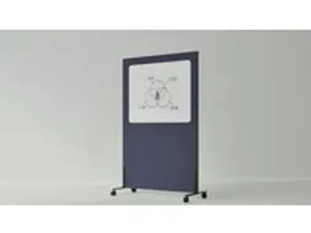 OUTLET Silva verrijdbaar akoestisch whiteboard blauw 200x120cm
