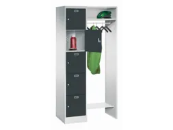 personeelsgarderobe cil.slot 1950x850x500mm 1x5 vakken 400mm RAL7016