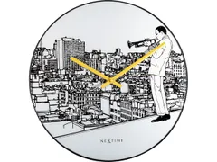 Wandklok NeXtime Trumpet City Ø 40cm