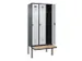 locker met bank,voor scheiding van kleding,HxBxD 2120x900x815mm,3vak
