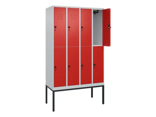 dubbeldekse locker,HxBxD 2120x1200x500mm,4x2vak.,vak B 300mm