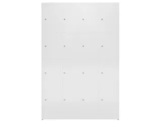 Lockerkast 1800x1185x500mm 4x4 vakken cilinderslot, sokkel, RAL9003 - 2