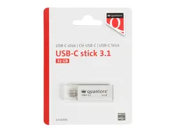 USB stick 3.1 Quantore USB-C 32GB zilver