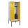 locker met bank,HxBxD 2120x800x815mm,2vak,vak B 400mm,draaigrendel