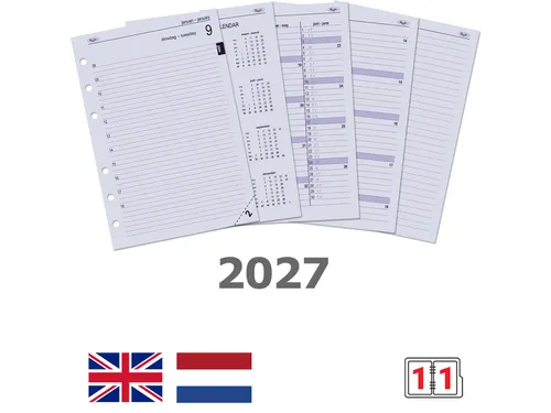 Agendavulling 2027 Kalpa A5 1dag/1pagina