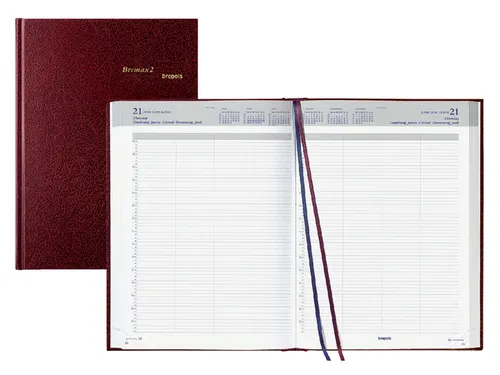 Agenda 2027 Brepols Bremax Santex A4 1dag/2pag 8 kolommen bordeaux