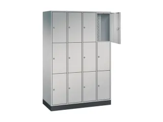 lockerkast,HxBxD 1950x1220x500mm,4x3vakken,cil.-slot,sokkel - 1