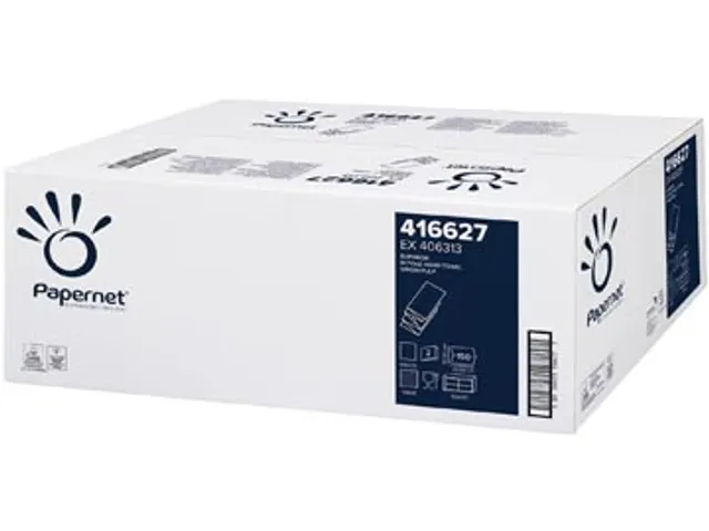 Handdoeken 416627 Interfold 2 Laags 20x150vel wit