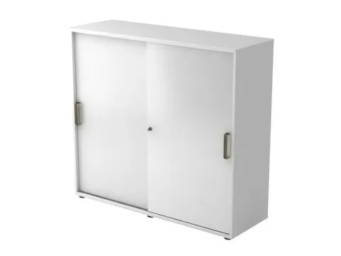 kantoor-schuifdeurkast HxBxD 1100x1200x400mm hout wit 3 OH