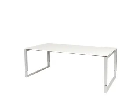 Domino Plus Vergadertafel Hoogte Instelbaar 200x100 Grijs 25mm Alu