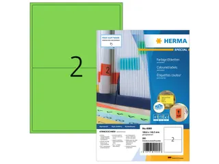 HERMA 4569 Gekleurde etiketten A4 199,6x143,5mm Groen 200 stuks - 1