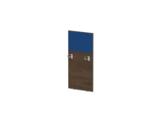 baliepaneel bureau aanbouw links 600mm NV bruin hickory BN6016-blauw - 1