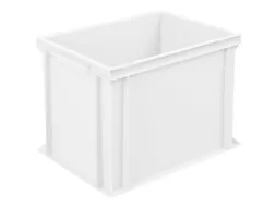 Euronorm Stapelkrat Pe 320x400x300mm 31liter Gesloten Wit