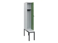locker met bank,HxBxD 1950x300x815mm,1vak,vak B 300mm,draaigrendel