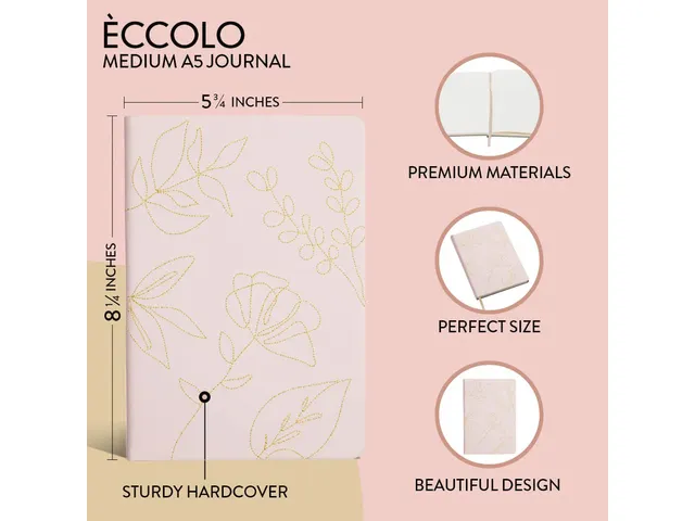 Carnet de notes Stiched Botanical ligné 15x20cm