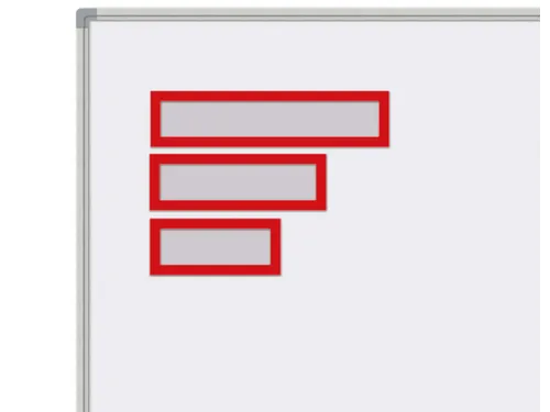 Magnetische Header A3 Rood set à 5 stuks