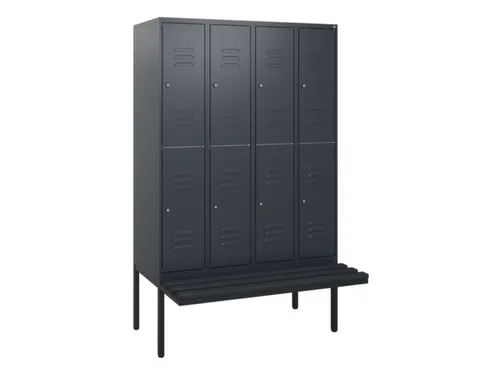 Dubbeldekse dekenkist,HxBxD 1950x1200x815mm,4x2vak.,vak B 300mm
