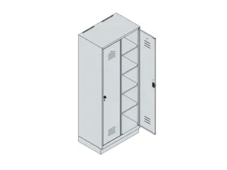 wasgoedverdeelkast,HxBxD 1950x800x500mm,vak B 400mm,draaigrendel - 3