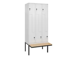 Z-garderobekast,HxBxD 2120x900x815mm,6vak,vak B 300mm,draaigrendel