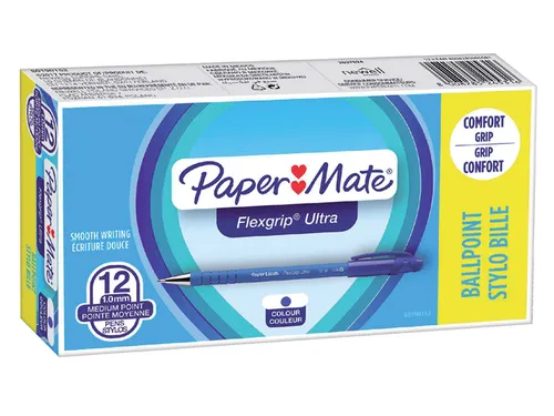 Balpen Paper Mate Flexgrip Ultra stick medium blauw