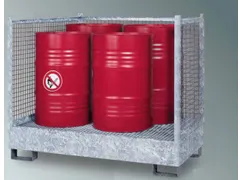 Opvangbak 4x 200l Opvangvol. 220l 1320x1410x1290mm Gaas 3-Zijdig