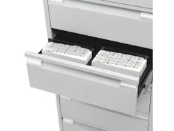 fichekast,HxBxD 1321x568x622mm,twee banen,6lade(n),romp lichtgrijs