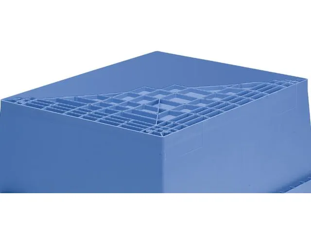 Herbruikbare Stapelbak Dubbele Bodem 553x800x600mm 147l Deksel