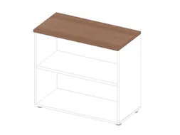 kantoorstelling HxBxD 815x900x450mm 2 OH 1xhouten vloer wit noten