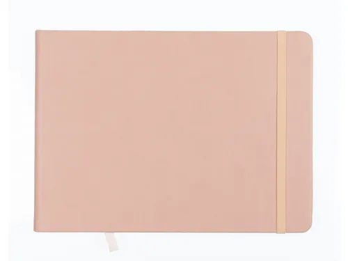 Schetsboek Kangaro A5 landscape oud roze PU HC 80 blad 140gr roomwit m