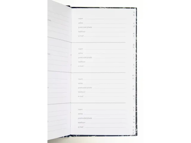 Adresboek Kangaro 9,5x18cm hardcover met elastieksluiting 80 pagina's