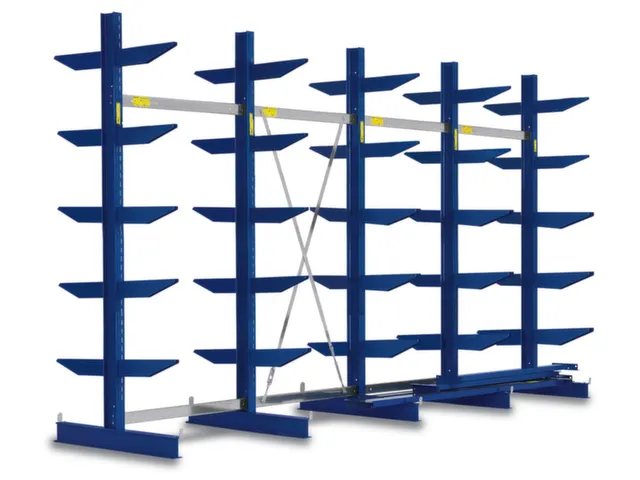 Draagarmstelling 2480x4305x1320mm 2x6etages 700kg/etage Ral5010