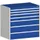 Ladekast 1000x1050x650mm 7laden 75kg Kleur Ral3004