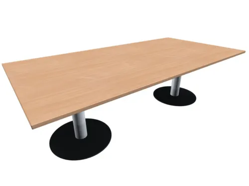 Vergadertafel Rechthoekig Hxbxd 72x240x120cm Blad Beuken Alu