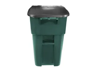 BRUTE Rolcontainer met deksel 189.3 Liter Groen Zwart - 3