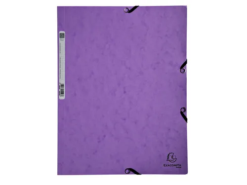 Elastomap Exacompta Aquarel A4 3 kleppen 400gr glanskarton lila