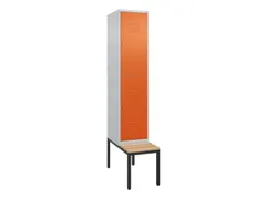 armoire vestiaire avec banc à deux niveaux HxlxP 2120x400x815mm