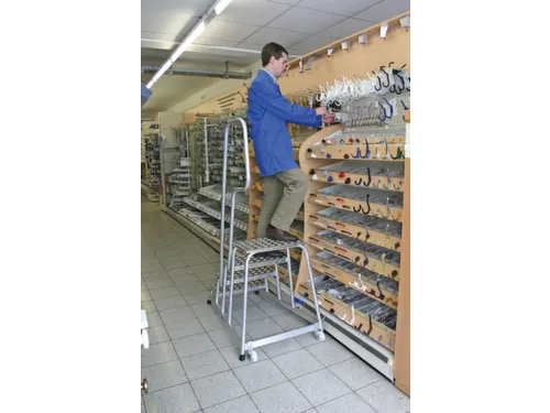 Montagetrap Aluminium H0 8m 4treden Platform Treden Traanplaat Leuning