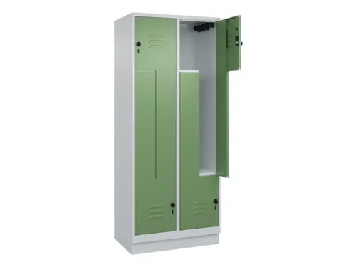 Z-garderobekast,HxBxD 1950x800x500mm,vak B 200/400mm,draaigrendel