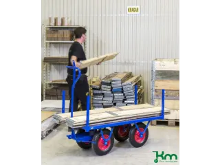 handtrekwagen,draagverm. 1500kg,laadvl. LxB 1500x700mm,Multiplexplaat - 5