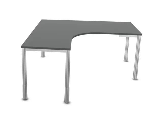 bureau à retour à hauteur réglable,MS-gris foncé