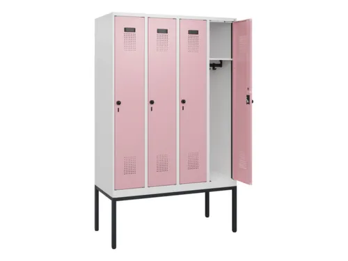 schoollocker,HxBxD 1950x1200x500mm,4vak,vak B 300mm,draaigrendel