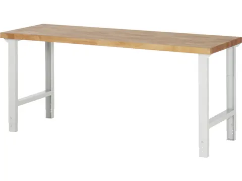 werkbank,HxBxD 790-1140x2000x700mm,beukblad,geolied,draagverm. 750kg