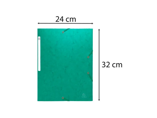 Elastomap A4 Zonder Klep Gegaufreerd Glanskarton Scotten 600g/m2 Groen