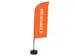 Promotievlag Alu Wind complete set "A EMPORTER" Oranje ECO print