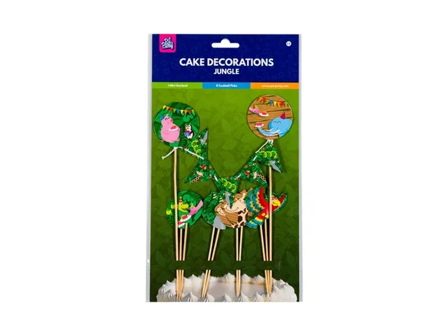 Cake decoratie Jungle 9 stuks
