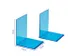 Boekensteun MAUL 10x10x13cm acryl set 2 neon blauw transparant