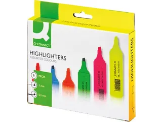 Markeerstift Schuine Punt Assorti 6 Stuks - 2
