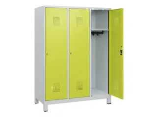 schoollocker,HxBxD 1630x1200x500mm,3vak,vak B 400mm,cil.-slot,voeten - 1